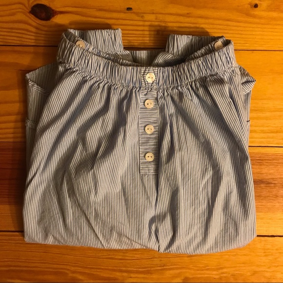 KAII Blue White Striped Off-the-Shoulder Top EUC S - Picture 12 of 12